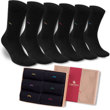 Load image into Gallery viewer, Men’s Bamboo Dress &amp; Trouser Socks 6-Pack - 635
