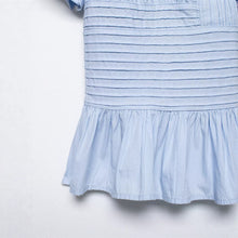 Load image into Gallery viewer, Women's Ruffle-Trim Puff-Sleeve Blouse Top – Slim-Fit Elegant
