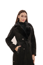 Load image into Gallery viewer, Genuine Mink Fur Eco Suede Coat
