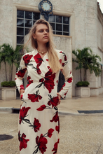 Load image into Gallery viewer, Rose Faux Wrap Dress
