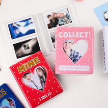Load image into Gallery viewer, 64 Pockets 3 Inches Photo Album Card Holder Receipt Storage Hollow Love Heart Photo Holder Business Card Bag Kpop Photocard Holder Book Polaroid Book Album Gifts For Valentines Day
