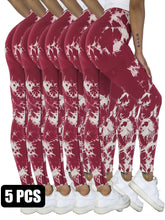 Load image into Gallery viewer, 5-Pack Tie Dye Cut-Out Leggings
