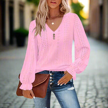 Load image into Gallery viewer, Plus Size Women's V-Neck Solid Top

