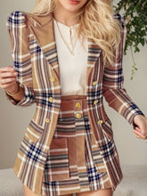 Load image into Gallery viewer, Women’s Elegant Plaid Skirt Suit Set
