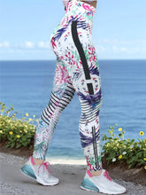 Load image into Gallery viewer, High-Elastic Printed Yoga Leggings – High Waist Tummy Control Fitness Pants

