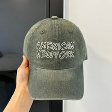 Load image into Gallery viewer, American Retro Washed Denim Peaked Cap — Korean Style Vintage Baseball Hat
