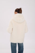 Load image into Gallery viewer, ⇆ Reversible Hooded Wool Blend Jacket
