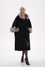 Load image into Gallery viewer, Saga®Furs Silver Fox Wool Alpaca Coat
