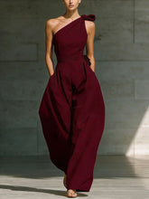 Load image into Gallery viewer, Women's Sleeveless Halter Neck Cinched Waist Slim Jumpsuit – 6 Colors S–2XL

