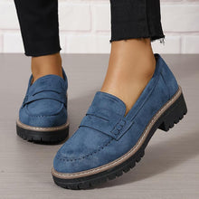 Load image into Gallery viewer, Thick-Sole Solid Color Loafers Women | Trendy Chunky Flats
