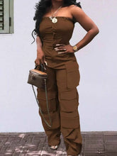Load image into Gallery viewer, Tube Snap Down : Cargo Jumpsuit
