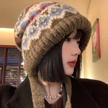 Load image into Gallery viewer, Winter Vintage Wool Bag Cap – Warm Ear Protection Hat for Cold Weather
