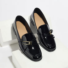 Load image into Gallery viewer, Women’s Patent Leather Square Toe Shoes
