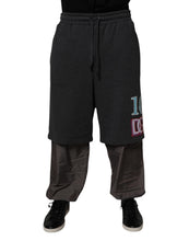 Load image into Gallery viewer, Dolce &amp; Gabbana Dark Gray Cotton Layered Straight Sweatpants Pants
