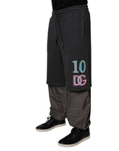 Load image into Gallery viewer, Dolce &amp; Gabbana Dark Gray Cotton Layered Straight Sweatpants Pants

