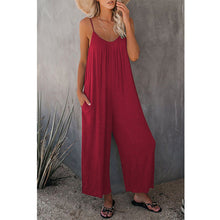 Load image into Gallery viewer, Women's Pleated Chest Cross-Strap Jumpsuit
