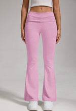 Load image into Gallery viewer, 🔥 Women's Low-Waisted Folded Waist Flared Pants - Low-Rise Wide-Leg Trousers
