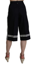 Load image into Gallery viewer, Dolce &amp; Gabbana Black Cotton Cropped Embellished Pants
