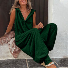 Load image into Gallery viewer, Women’s Sleeveless Hooded Relaxed Fit Jumpsuit
