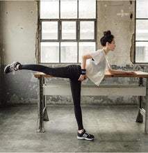 Load image into Gallery viewer, Women Yoga Shirt Hollow Out Mesh Blouse Crop Tops Sports Running Tshirt Breathable Fitness Tops Gym Clothing for Women
