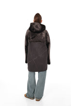 Load image into Gallery viewer, Hooded Eco-Suede Coat
