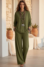 Load image into Gallery viewer, Women's Batwing-Sleeve Oversized Top &amp; Wide-Leg Pants Set
