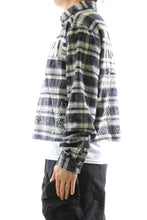 Load image into Gallery viewer, STATIC Heavy Flannel Crop Top Button Down Shirt
