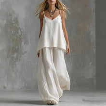 Load image into Gallery viewer, Women's Sleeveless Elegant Pantsuit – Off-Shoulder 2-Piece Suit Set
