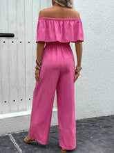 Load image into Gallery viewer, Perfee Off-Shoulder : Wide Leg Jumpsuit
