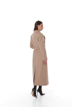 Load image into Gallery viewer, Ellis Tailored Cashmere Wool Coat in Beige
