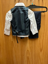 Load image into Gallery viewer, Kids World Of USA Navy/Light Blue/Silver Vest Set with matching bow tie and white dress shirt
