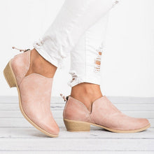 Load image into Gallery viewer, Women's Retro Chunky Heel Ankle Boots – Block Heel Faux Suede
