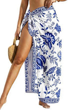 Load image into Gallery viewer, Sheer Chiffon High-Slit Swim Cover-Up Dress – Floral Print, One Size
