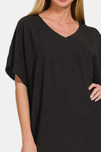 Load image into Gallery viewer, V-Neck Tee Dress with Pockets For Women – V-Neck Casual Dress, Tee Dress with Pockets, Comfortable V-Neck Dress, Pocketed Tee Dress, Casual Chic Dress, Easygoing V-Neck Dress
