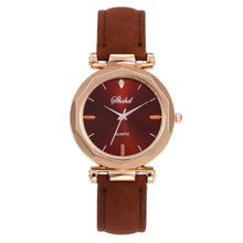 Load image into Gallery viewer, Women Watch Rhinestone Fashion Exquisite Women Leather Casual Watch Luxury Analog Quartz Crystal Wristwatch Bracelet Watch For Women and Girls
