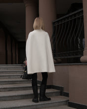Load image into Gallery viewer, Paris Cashmere Bland Cape in Ivory
