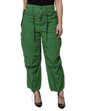 Load image into Gallery viewer, Dolce &amp; Gabbana Green Cotton High Waist Cargo Pants
