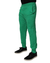 Load image into Gallery viewer, Dsquared² Green Cotton Elastic Waist Men Casual Pants
