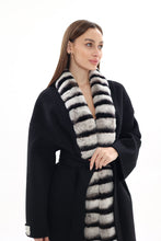 Load image into Gallery viewer, Genuine  French Orylag Fur Italian Cashmere Wool Coat 85cm
