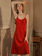 Load image into Gallery viewer, Silky Elegant Night Dress Slips Multicolors - Knee Lengh
