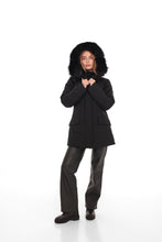 Load image into Gallery viewer, Onyx Genuine Fox Fur Vest-Lined Wool Blend Parka
