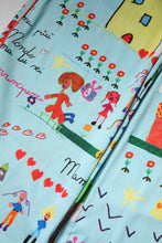 Load image into Gallery viewer, Dolce &amp; Gabbana Light Blue Drawing Mid Waist Wide Leg Pants
