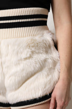 Load image into Gallery viewer, Dolce &amp; Gabbana White Faux Fur High Waisted Hot Pants Short
