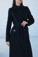 Load image into Gallery viewer, Alaska Classic Cashmere Blend Overcoat in Black
