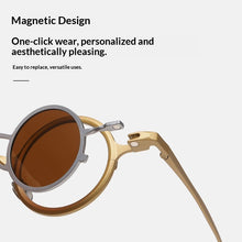 Load image into Gallery viewer, Pure Titanium Small Round Sunglasses – Retro Luxury Shades
