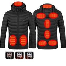 Load image into Gallery viewer, New Heated Jacket Coat USB Electric Jacket Cotton Coat Heater Thermal Clothing Heating Vest Men's Clothes Winter
