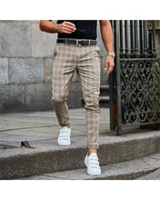 Load image into Gallery viewer, Plaid Print Pants Men's Casual Trousers Loose And Thin
