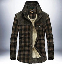 Load image into Gallery viewer, Winter Jacket Men Thicken Warm Fleece Jackets Coats Pure Cotton Plaid Jacket Military Clothes
