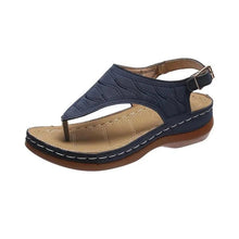 Load image into Gallery viewer, Mandotos Women's Wedge Heel Sandals Casual Flip Flops Solid Color Lightweight Comfort All Day
