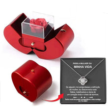 Load image into Gallery viewer, Fashion Jewelry Box Red Apple Christmas Gift Necklace Eternal Rose For Girl Mother's Day Valentine's Day Gifts With Artificial Flower Rose Flower Jewelry Box
